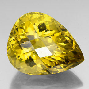 Quartz Citron naturelle En forme de poire, 92.11 ct, VVS