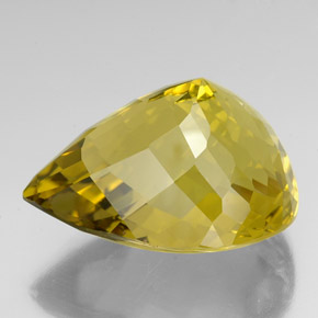Quartz Citron naturelle En forme de poire, 92.11 ct, VVS