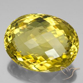 Quartz Jaune riche naturelle ovale, 100.70 ct, VVS
