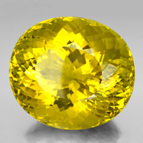 Quartz jaune naturelle coupe ovale, 320,20 ct, VVS