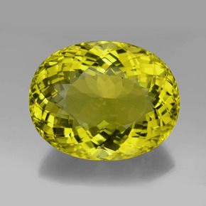 Quartz jaune naturelle coupe ovale, 199,65 ct, VVS