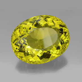 Quartz jaune naturelle coupe ovale, 199,65 ct, VVS