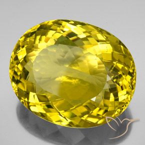 Quartz Jaune moyen-foncé naturelle ovale, 122.85 ct, VVS