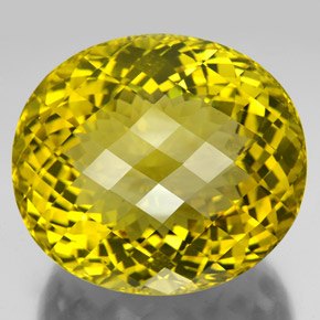 Quartz jaune naturelle coupe ovale, 347,80 ct, VVS