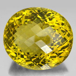Quartz jaune naturelle coupe ovale, 347,80 ct, VVS