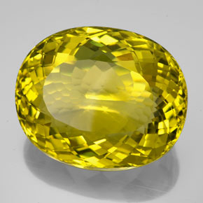 Quartz jaune naturelle coupe ovale, 159,05 ct, VVS-VS