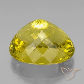 Quartz Jaune moyen-foncé naturelle ovale, 94.11 ct, VVS