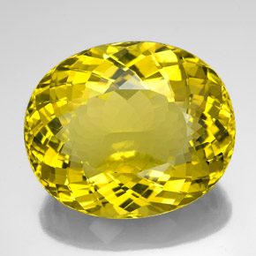 Quartz jaune naturelle coupe ovale, 132,25 ct, VVS