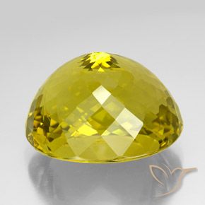 Quartz Bourdon jaune naturelle ovale, 152.10 ct, VVS-VS