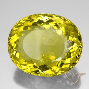 Quartz Jaune ananas naturelle ovale, 171.65 ct, VVS-VS