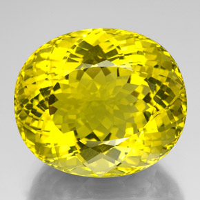 Quartz jaune naturelle coupe ovale, 175,75 ct, VVS