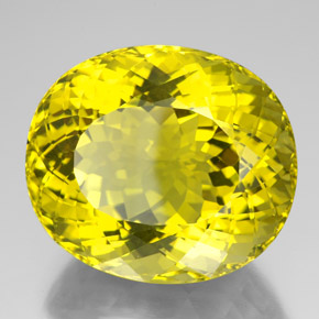 Quartz jaune naturelle coupe ovale, 175,75 ct, VVS