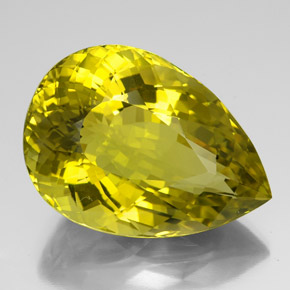 Quartz Bourdon jaune naturelle En forme de poire, 126.90 ct, VVS