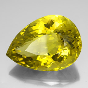 Quartz Bourdon jaune naturelle En forme de poire, 126.90 ct, VVS