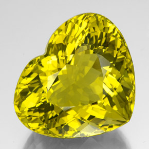 Quartz Citron naturelle Forme de coeur, 127.15 ct, VVS