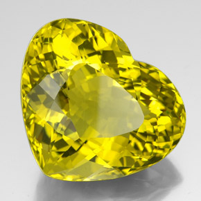 Quartz Citron naturelle Forme de coeur, 127.15 ct, VVS