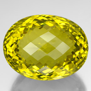 Quartz jaune naturelle coupe ovale, 210,55 ct, VVS