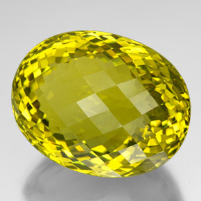 Quartz jaune naturelle coupe ovale, 210,55 ct, VVS