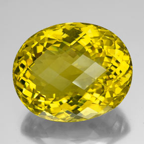 Quartz jaune naturelle coupe ovale, 142,90 ct, IF