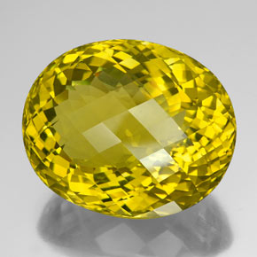 Quartz jaune naturelle coupe ovale, 142,90 ct, IF