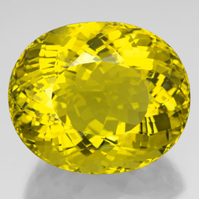 Quartz jaune naturelle coupe ovale, 266,25 ct, VVS