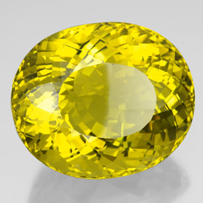 Quartz jaune naturelle coupe ovale, 266,25 ct, VVS
