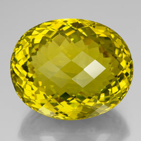 Quartz jaune naturelle coupe ovale, 195,30 ct, VVS