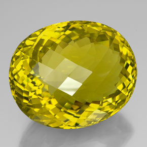 Quartz jaune naturelle coupe ovale, 195,30 ct, VVS