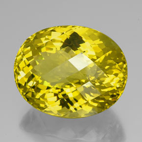 Quartz jaune naturelle coupe ovale, 94,25 ct, IF