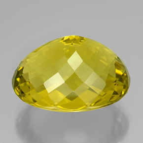 Quartz jaune naturelle coupe ovale, 94,25 ct, IF