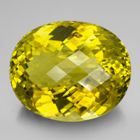 Quartz jaune naturelle coupe ovale, 223,35 ct, VVS