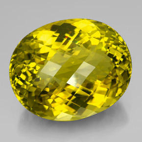 Quartz jaune naturelle coupe ovale, 223,35 ct, VVS
