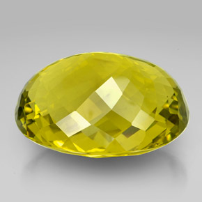 Quartz jaune naturelle coupe ovale, 223,35 ct, VVS