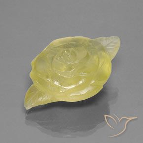 Quartz Jaune clair naturelle Fantaisie, 42.99 ct, Transparent / Translucide