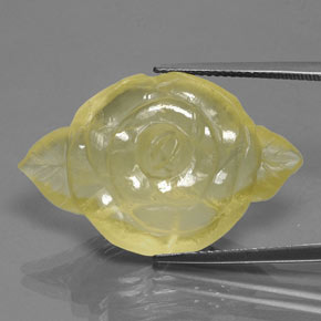 Quartz jaune naturelle transparent, 28,30 ct, transparent / translucide