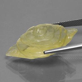 Quartz jaune naturelle transparent, 28,30 ct, transparent / translucide