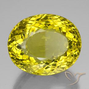 Quartz Jaune vif naturelle ovale, 117.35 ct, VVS