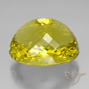 Quartz Jaune vif naturelle ovale, 117.35 ct, VVS