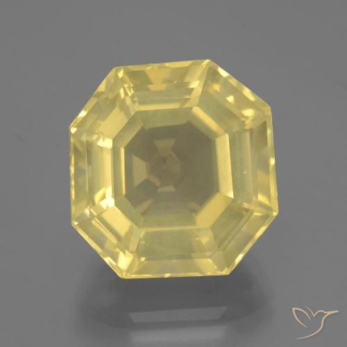 13.48ct Naturel Jaune doré léger Quartz, Taille émeraude, VVS-VS