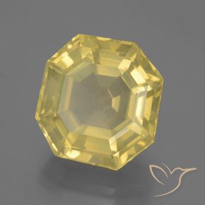 Quartz Jaune doré léger naturelle Octogone / coupe Émeraude, 13.48 ct, VVS-VS