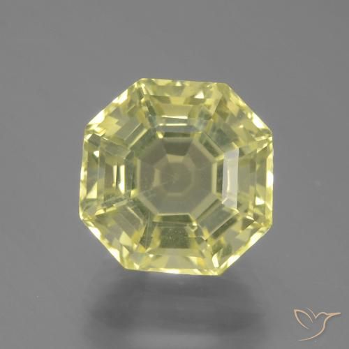 4.42ct Naturel Jaune moyen Quartz, Taille émeraude, VVS-VS