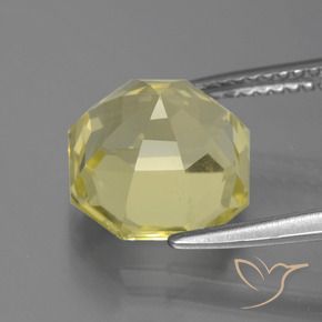 Quartz Jaune moyen naturelle Octogone / coupe Émeraude, 4.42 ct, VVS-VS