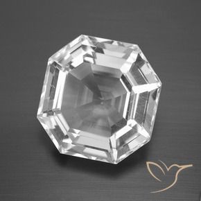 Quartz Blanc clair naturelle Octogone / coupe Émeraude, 13.33 ct, VVS-VS