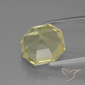 Quartz Jaune lagon naturelle Octogone / coupe Émeraude, 5.60 ct, VVS-VS