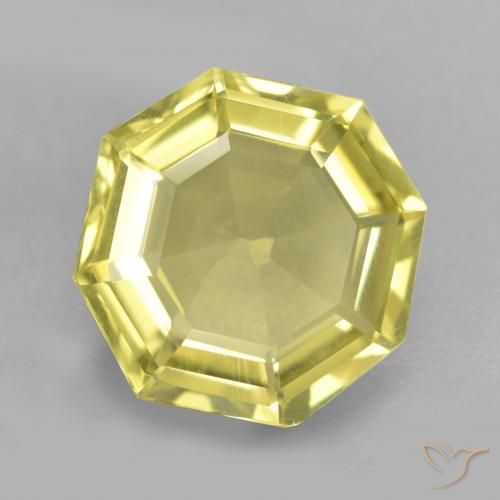 5.01ct Naturel Jaune moyen-léger Quartz, Taille émeraude, VS