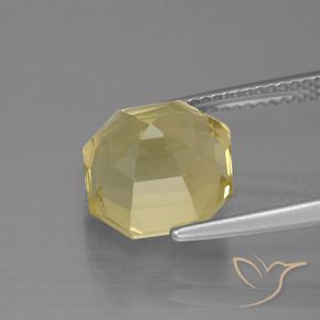 Quartz Jaune chaud naturelle Octogone / coupe Émeraude, 5.31 ct, VS