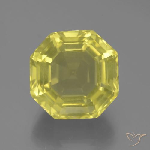 17.33ct Naturel Jaune clair Quartz, Taille émeraude, VVS-VS
