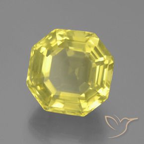 Quartz Jaune clair naturelle Octogone / coupe Émeraude, 17.33 ct, VVS-VS