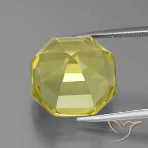 Quartz Jaune clair naturelle Octogone / coupe Émeraude, 17.33 ct, VVS-VS
