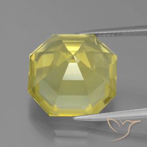 Quartz Jaune moyen-léger naturelle Octogone / coupe Émeraude, 16.31 ct, VVS